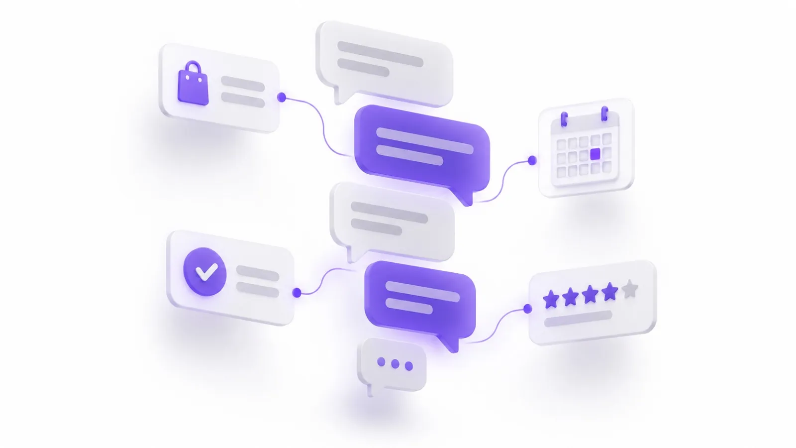 AI automation dashboard displaying automated business workflows and customer communication processes