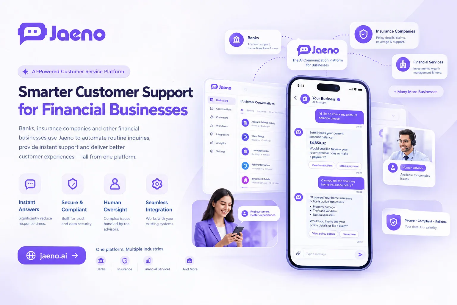 Customer service automation for healthcare appointments and SaaS technical support.